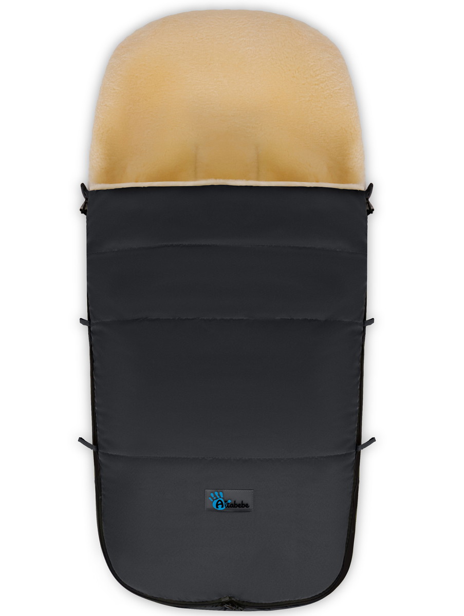 Зимний конверт Altabebe Lambskin-Bugaboo Footmuff MT2280-LP Black