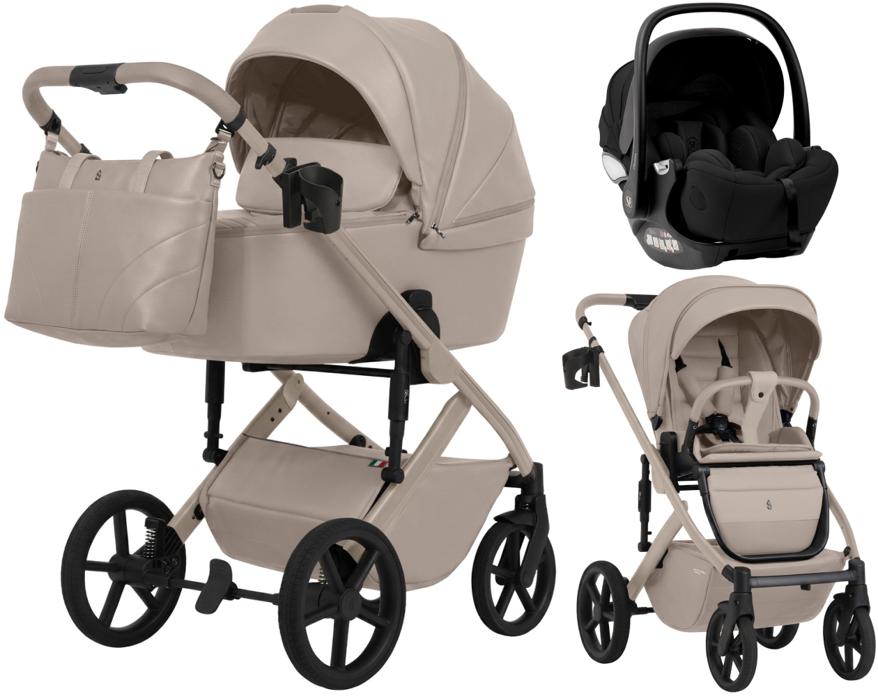 Коляска 3 в 1 Sweet Baby SBL Dolce L и автокресло Premier Black Cream