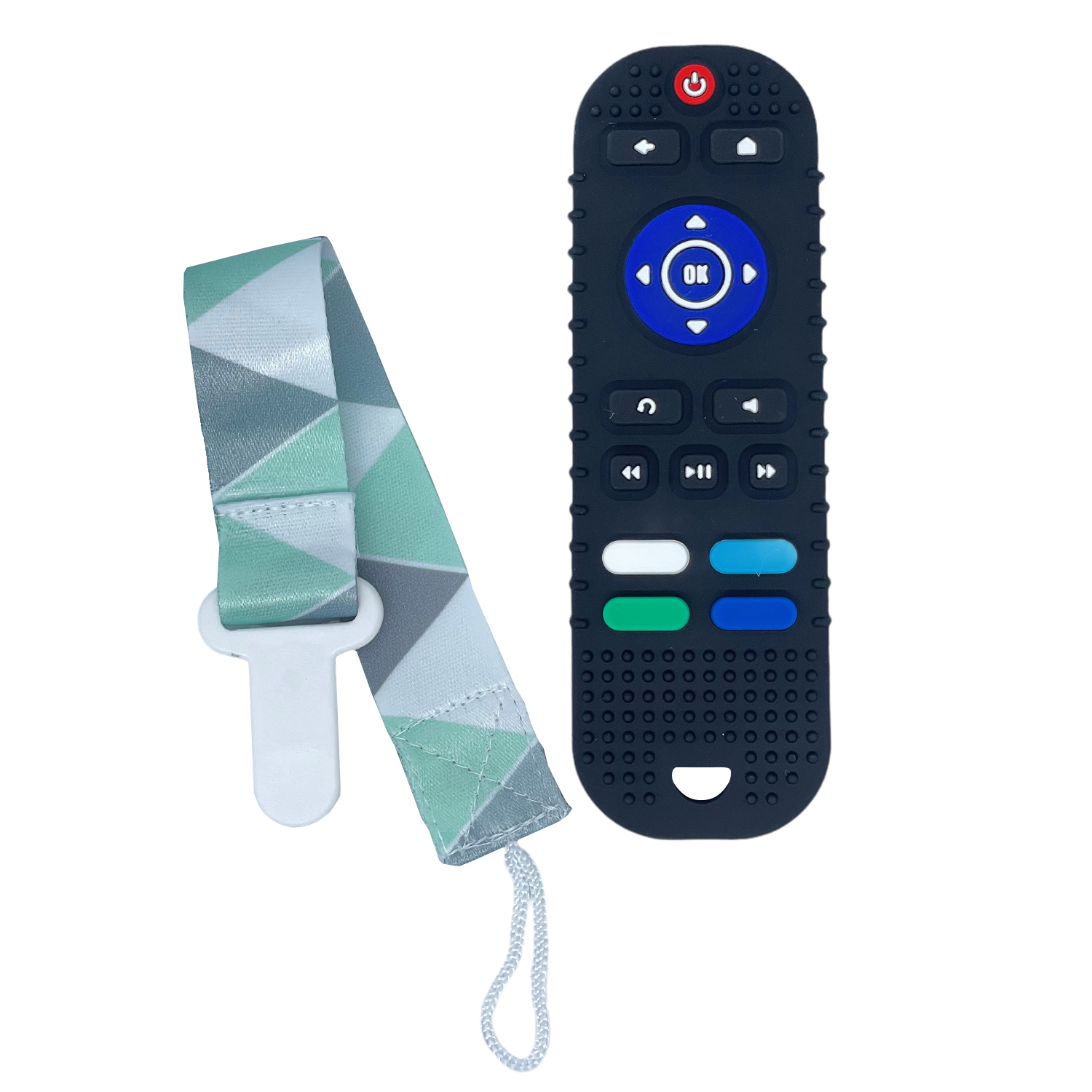 Прорезыватель силиконовый Roxy-Kids Пульт от телевизора, с держателем