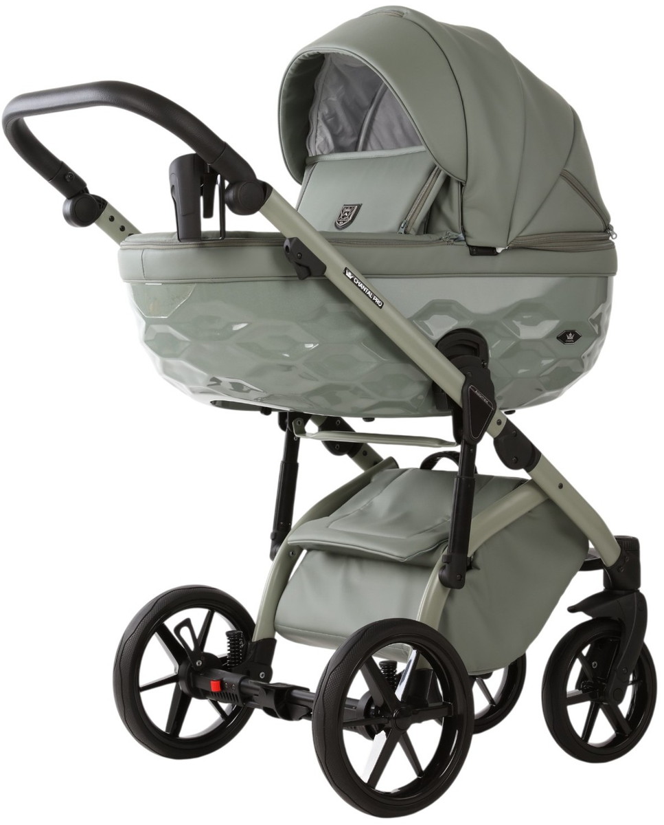 Детская коляска Adamex Chantal Pro Natura 2 в 1 CN-7-SALVIA (ШАЛФЕЙ КОЖА)