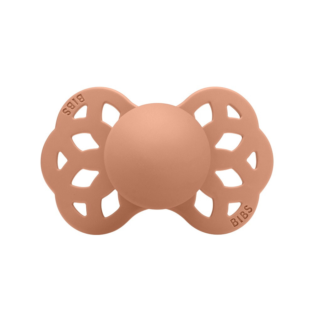 Пустышка силиконовая Bibs Infinity Symmetrical, 0+ 441246 Peach