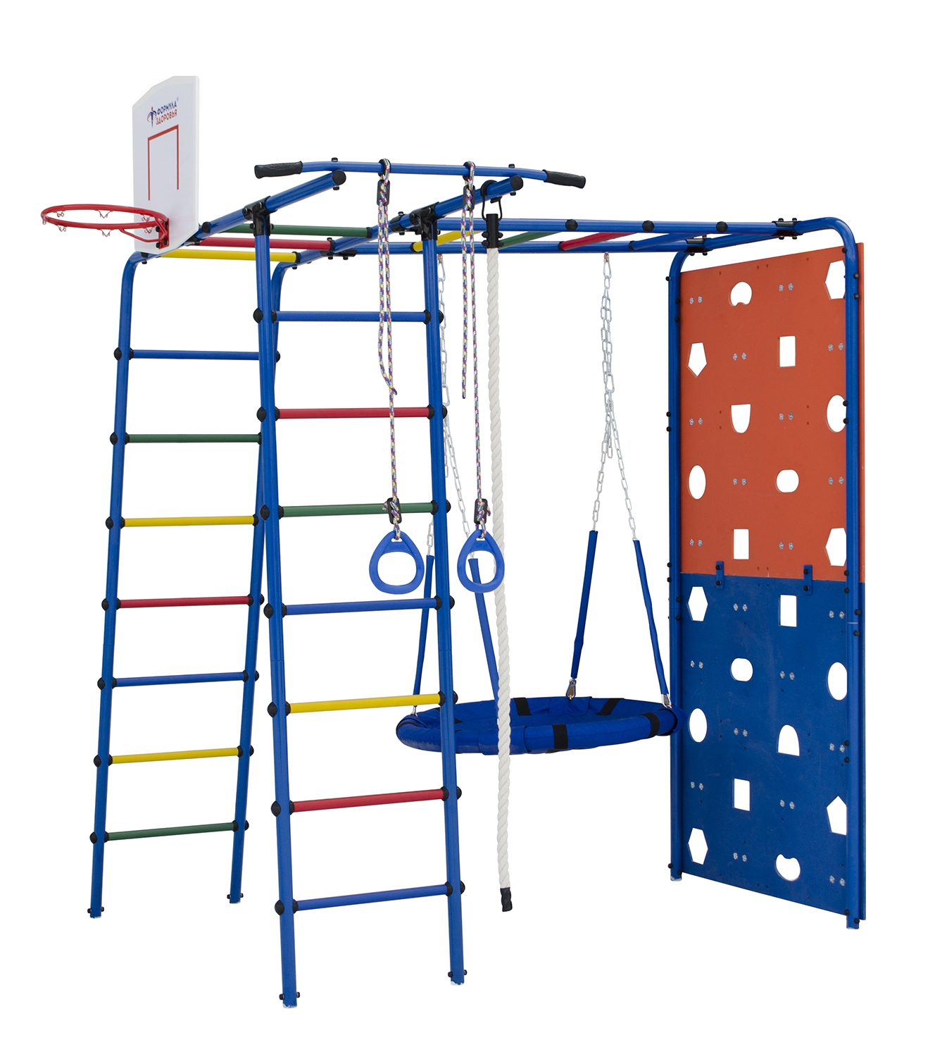 Детский спортивный комплекс Формула здоровья Street 2 синий/радуга