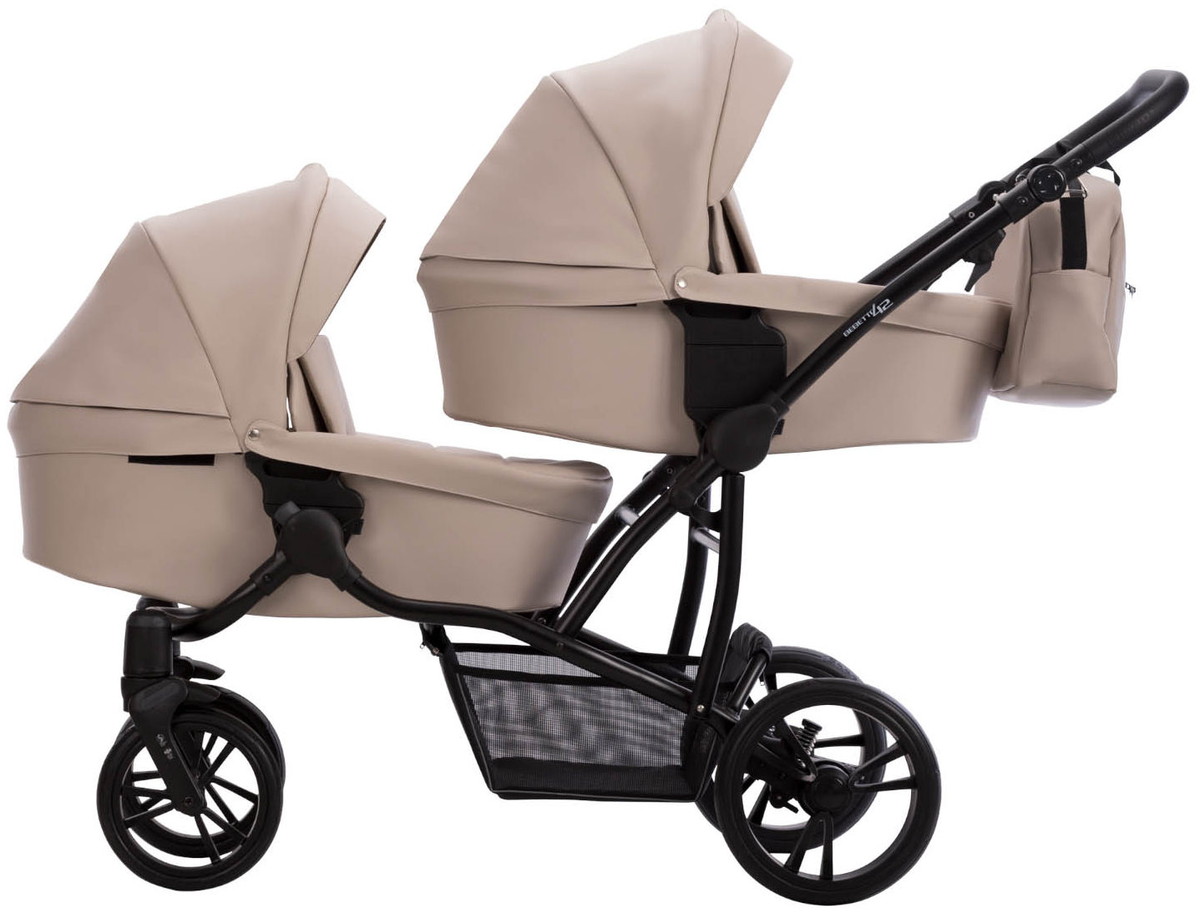 Детская коляска для двойни Bebetto 42 Pro 2 в 1 22 бежевый
