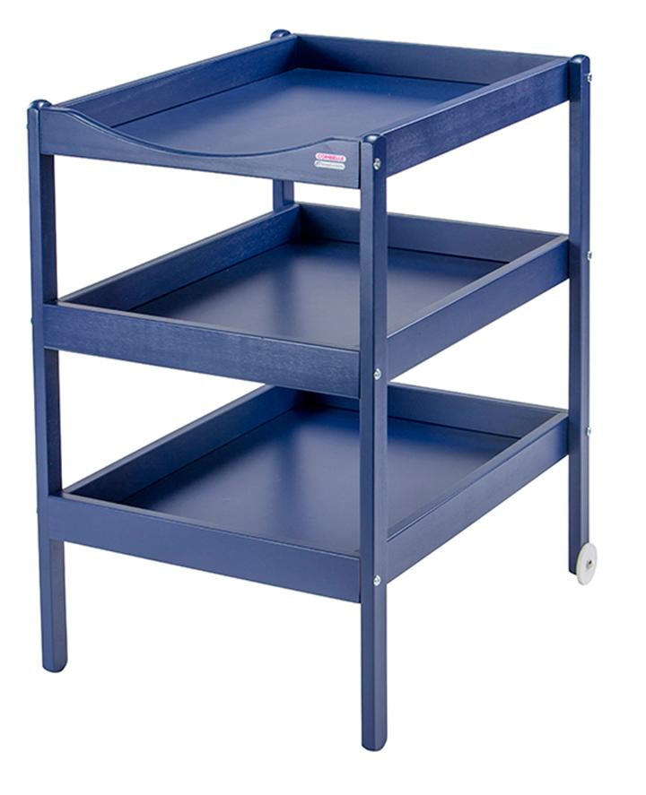 Столик для пеленания Combelle Susie (дерево) с 3-я полочками Navy blue/Темно-синий