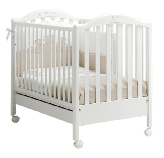 Детская кроватка Mibb Tender 125x65 см Bianco белый