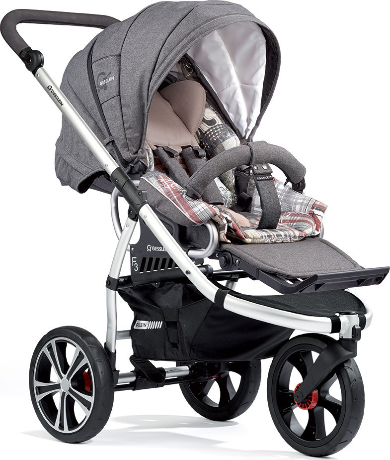 Прогулочная коляска Gesslein F6 Air+ накидка на ножки Т.Серая