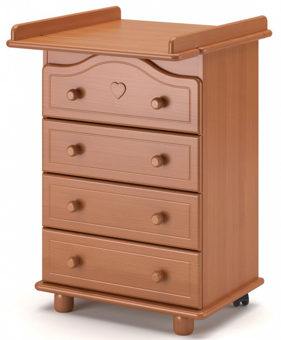 Детский пеленальный комод Гандылян Аистенок Mini Люкс New вишня