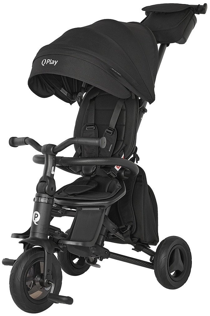 Велосипед трехколесный QPlay Nova Plus Carbon Fiber Black/Черный