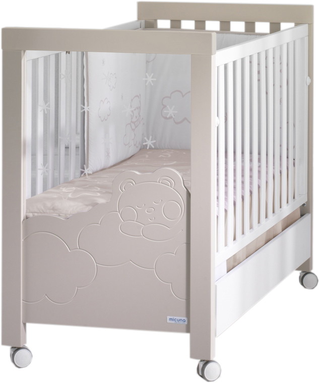 Детская кроватка Micuna Dolce Luce Relax 120x60 см белый/песок