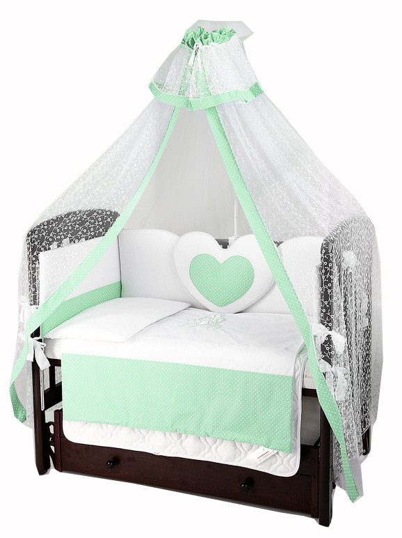 Балдахин на детскую кроватку Beatrice Bambini Di Fiore Puntini verde