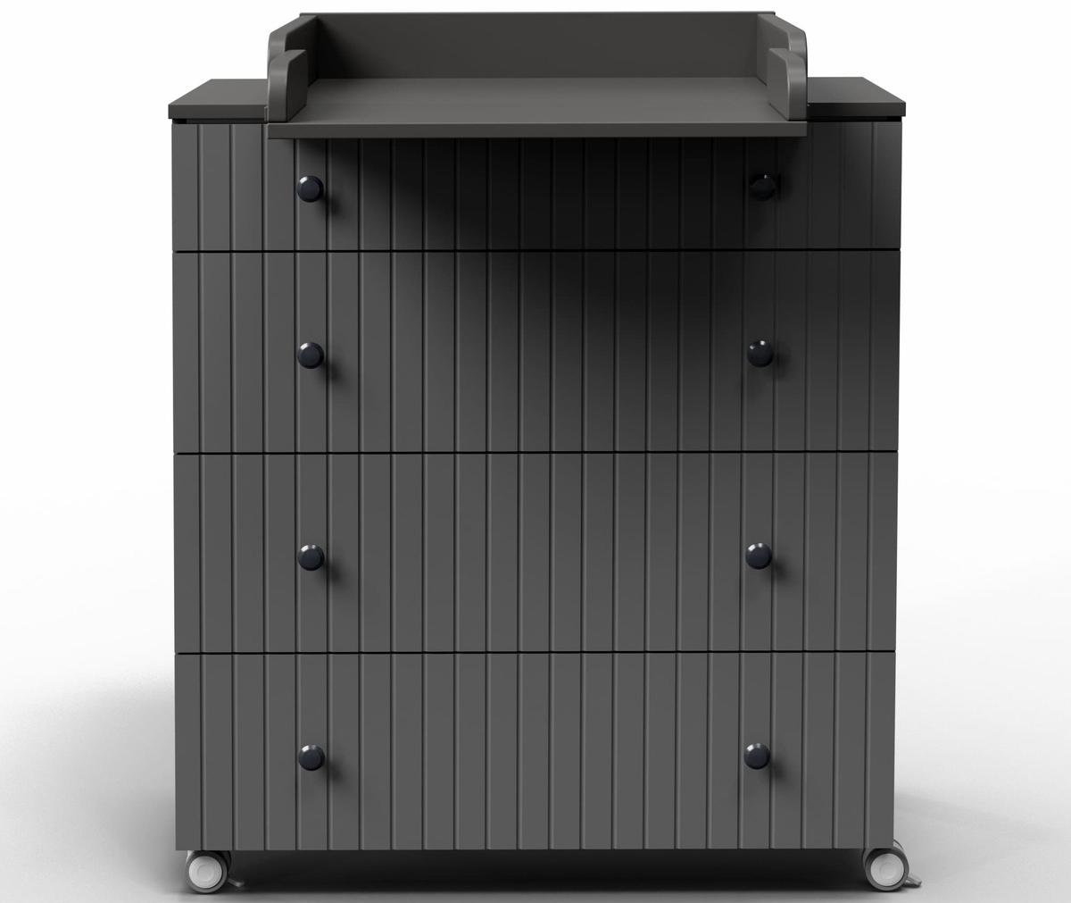 Комод Antemi Classic с пеленальным столиком НиК 74г Грфит / НИК 70 г Графит