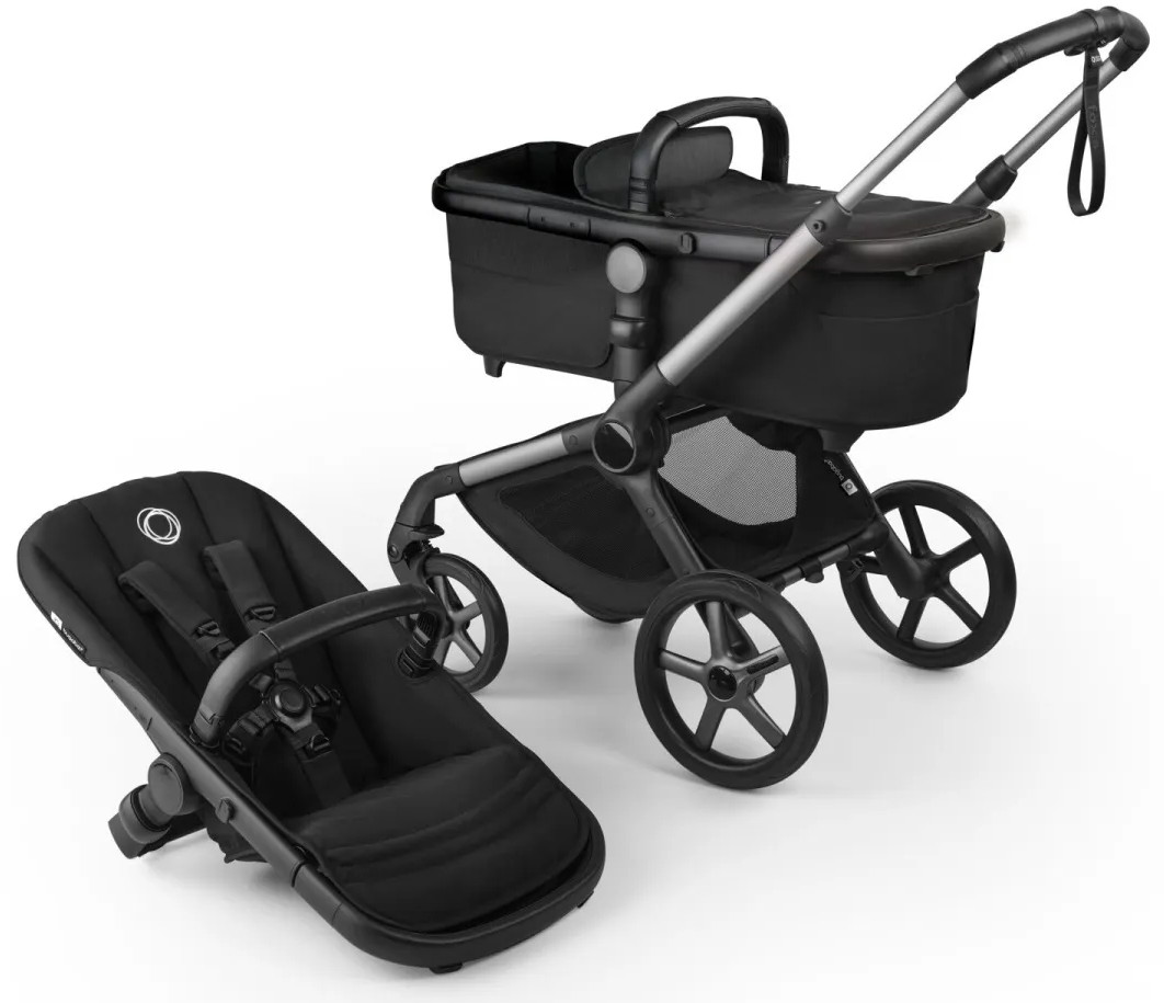 Коляска без капюшона Bugaboo Fox 5 Renew base 2 в 1 Graphite/Heritage Black