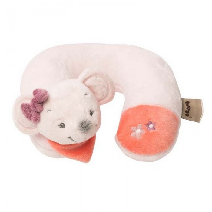 Игрушка мягкая Nattou Подголовник Neck pillow Adele & Valentine Мышка 424370