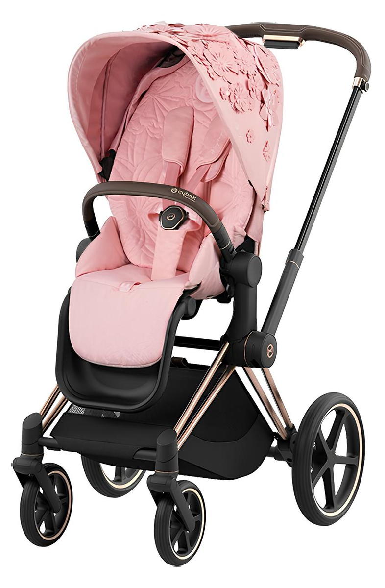 Прогулочная коляска Cybex Priam IV Rosegold Simply Flowers Pink (Pale Blush)