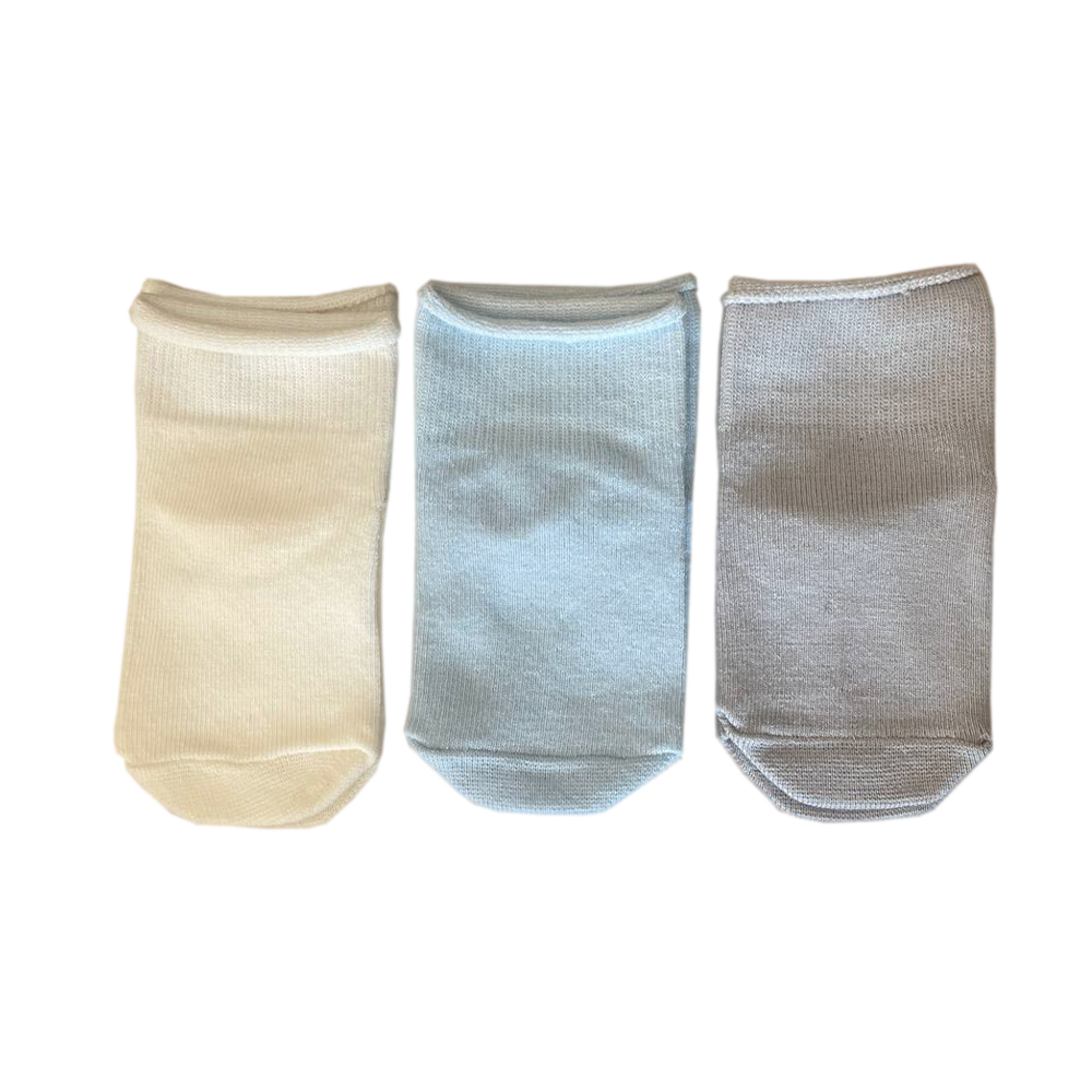 Комплект детских носков Olant Baby голубой\серый\крем голубой\серый\крем 62-68 2