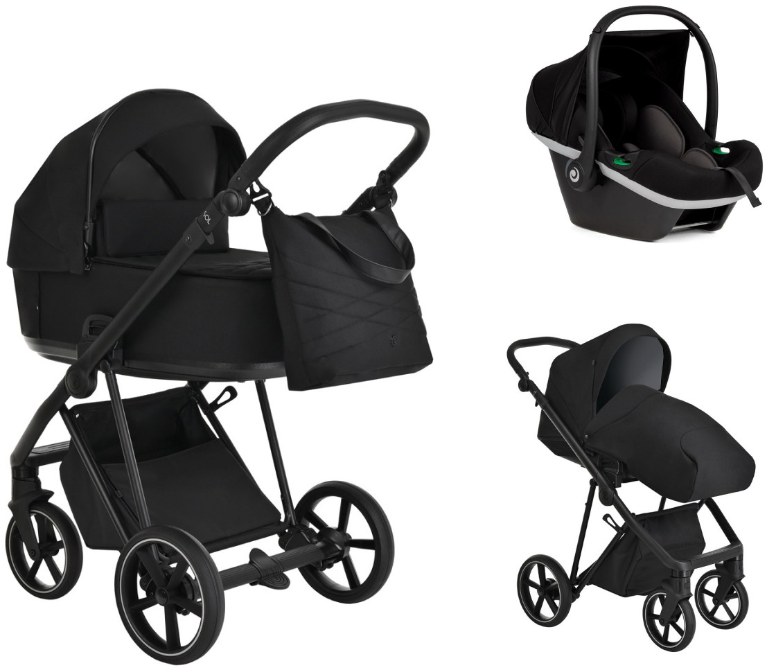 Детская коляска Roan Sol 3 в 1 с автокреслом Tutis Elo Black RSL/1016 True Black