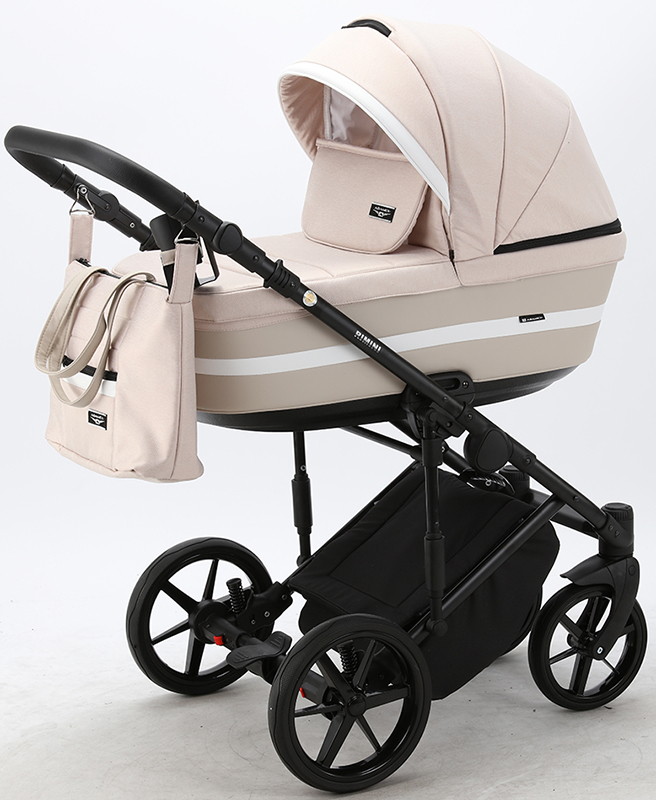 Детская коляска Adamex Rimini 2 в 1 RI80-TIP СВ.БЕЖЕВО-РОЗОВ+СВ.БЕЖ.КОЖА+БЕЛ.ОТДЕЛКА