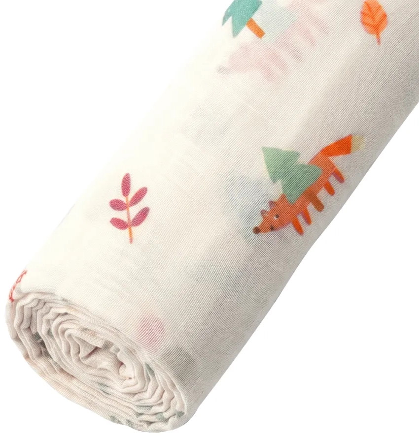 Пелёнка муслиновая Buba Kids, 115х115 см BKMUSSW68 Однажды в лесу