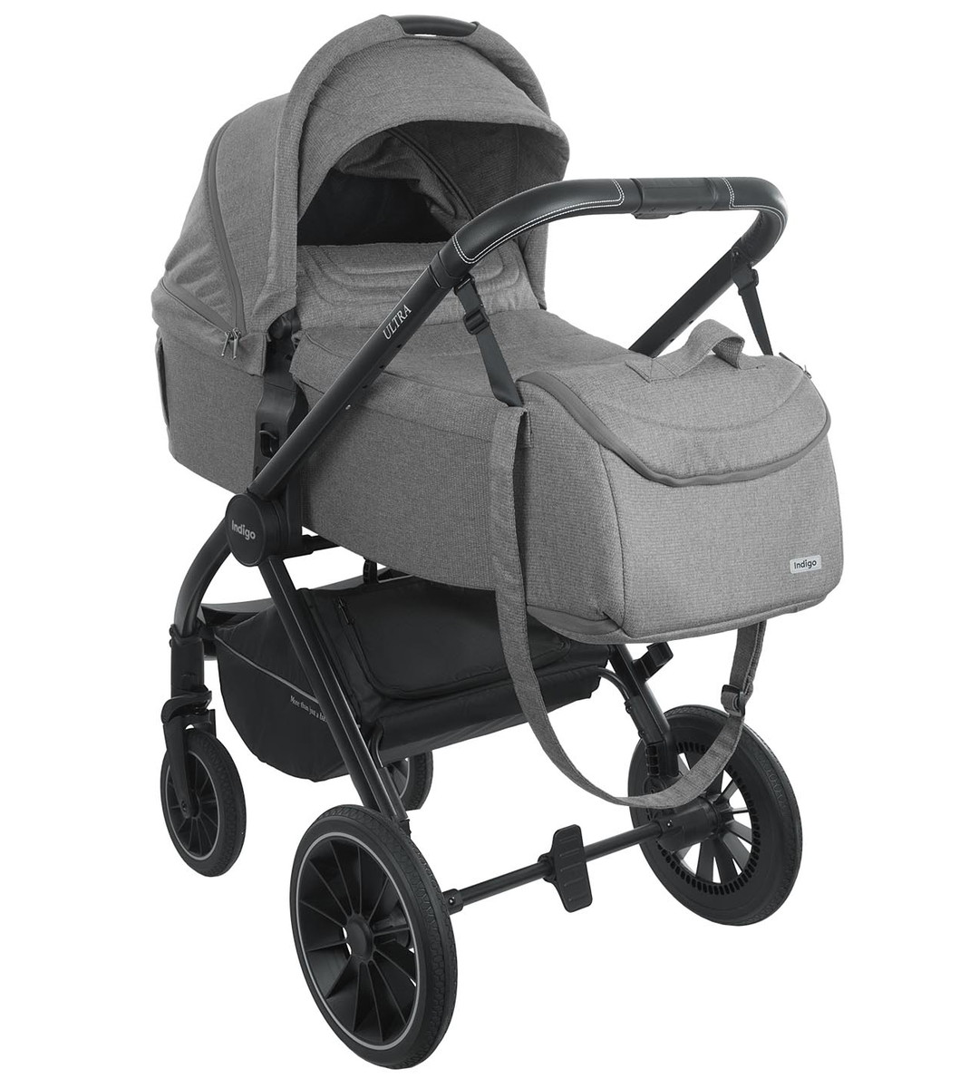 Детская коляска Indigo Ultra 3 в 1 серый