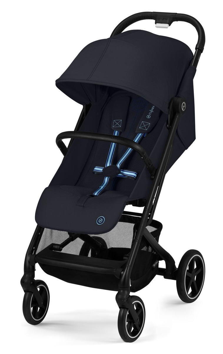 Прогулочная коляска Cybex Beezy New Dark Blue с дождевиком и бампером