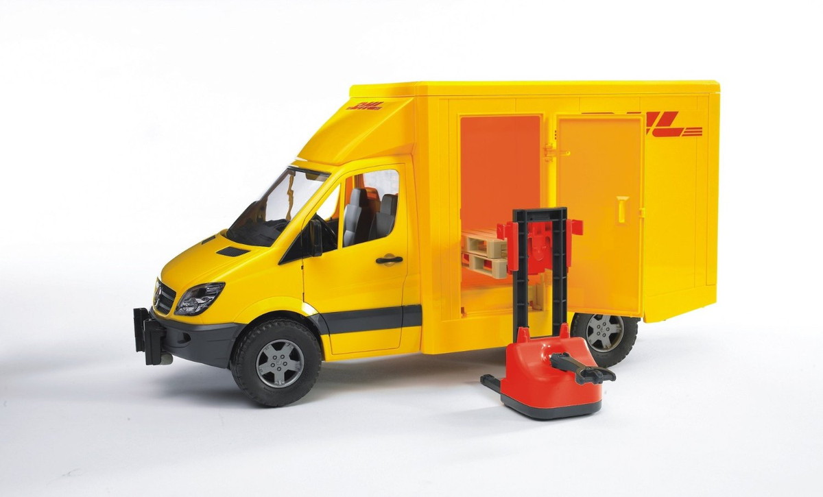 Детская машинка Bruder Mercedes-Benz Sprinter фургон DHL с погрузчиком