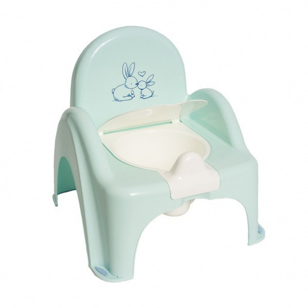 Детский горшок-стульчик Tega Baby Little Bunnies (Кролики) антискользящий зелёный