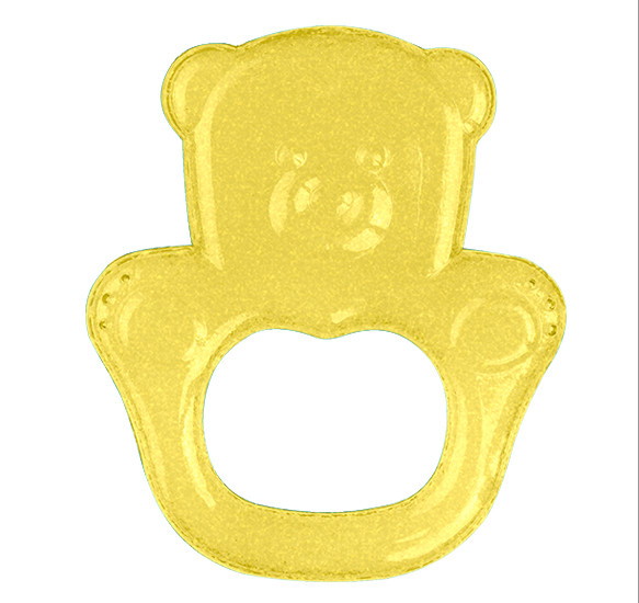 Прорезыватель для зубов BabyOno Мишка гелевый 1013 желтый