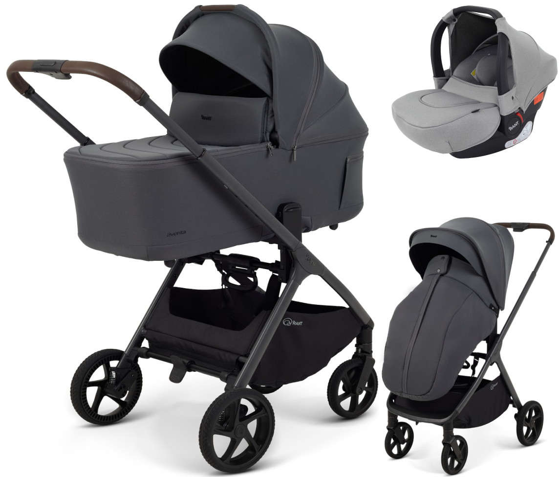 Детская коляска Rant Aventa 3 в 1 с автокреслом Cruise Grey Graphite