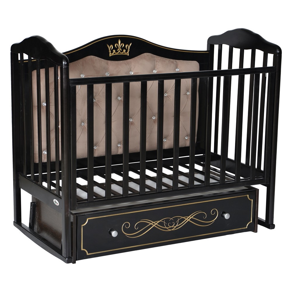 Детская кроватка Oliver Francesca Elegance Premium с универсальным маятником и ящиком Шоколад