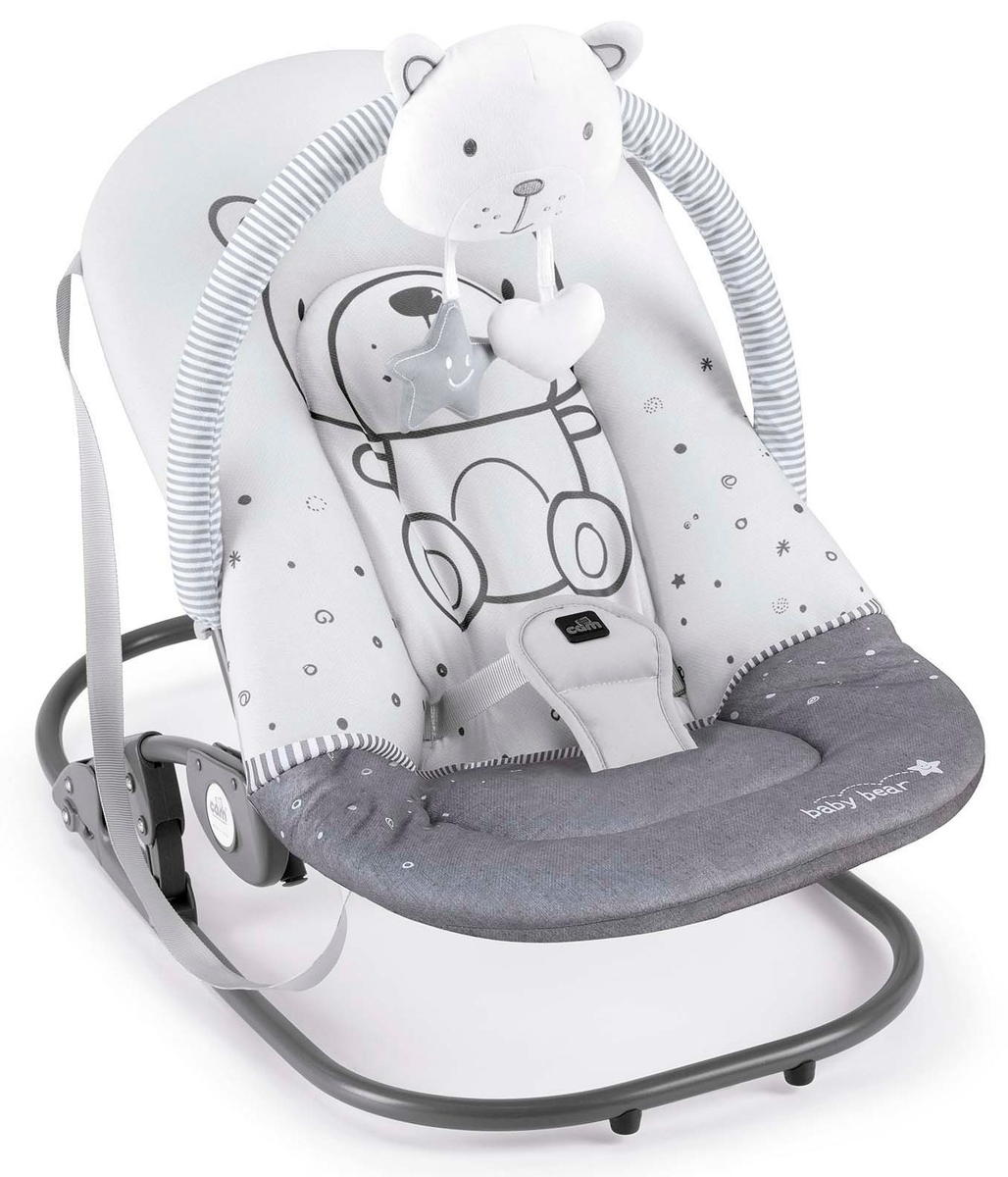 Шезлонг детский CAM Giocam S362 262 серый с мишкой