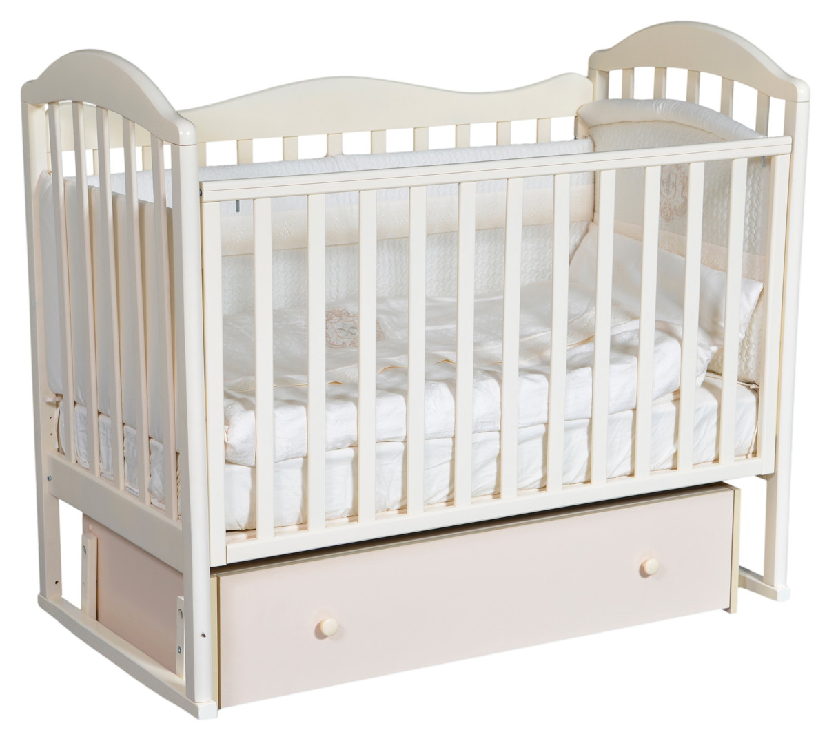 Детская кроватка ByTwinz Gabriella 1 универсальный маятник слоновая кость