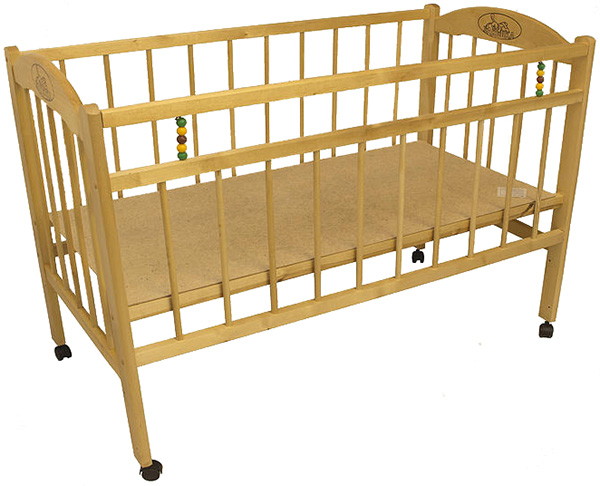 Детская кроватка Уренский Леспромхоз Заюшка 3-2 (колесо) 120x60 см натуральный