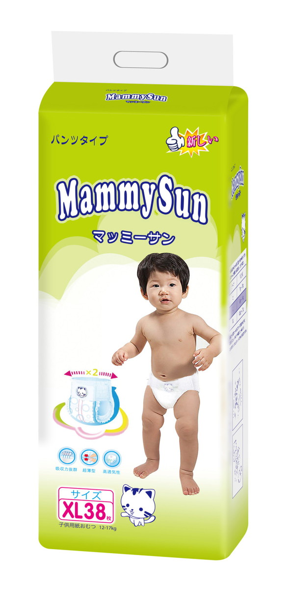 Трусики-подгузники MammySun XL для детей 12-17 кг 38 шт
