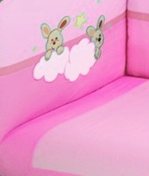 Комплект в кроватку Feretti Rabbit 6 предметов лонг розовый