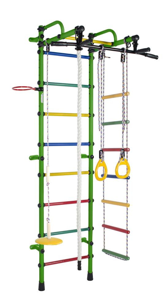 Детский спортивный комплекс Формула здоровья Лира-3К Плюс салатовый/радуга