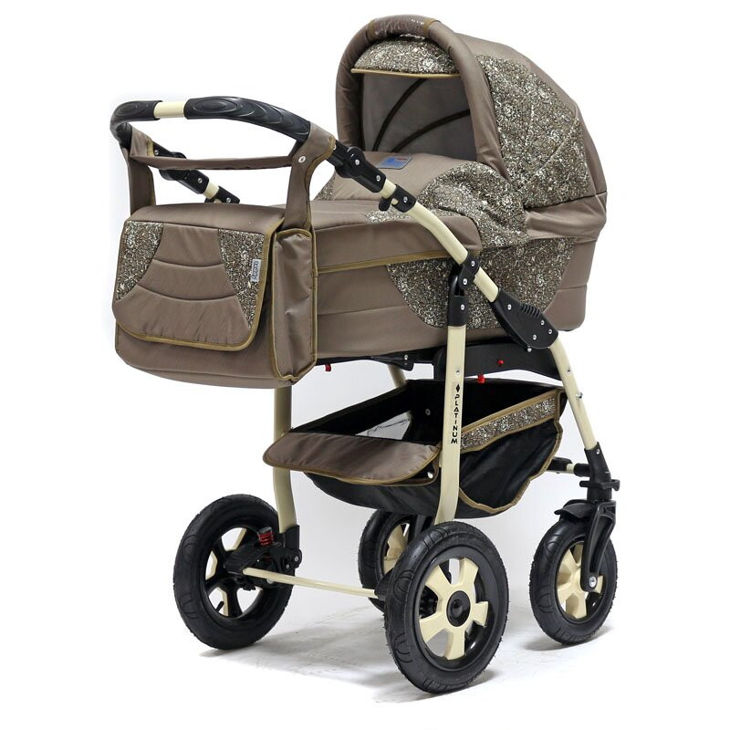 Детская коляска Teddy (BartPlast) Platinum Pklo 2 в 1 MO02 коричневый
