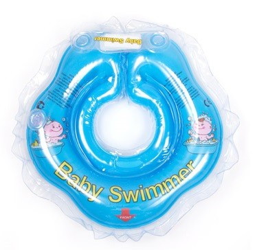 Круг для купания Baby Swimmer 0+ голубой полноцветный