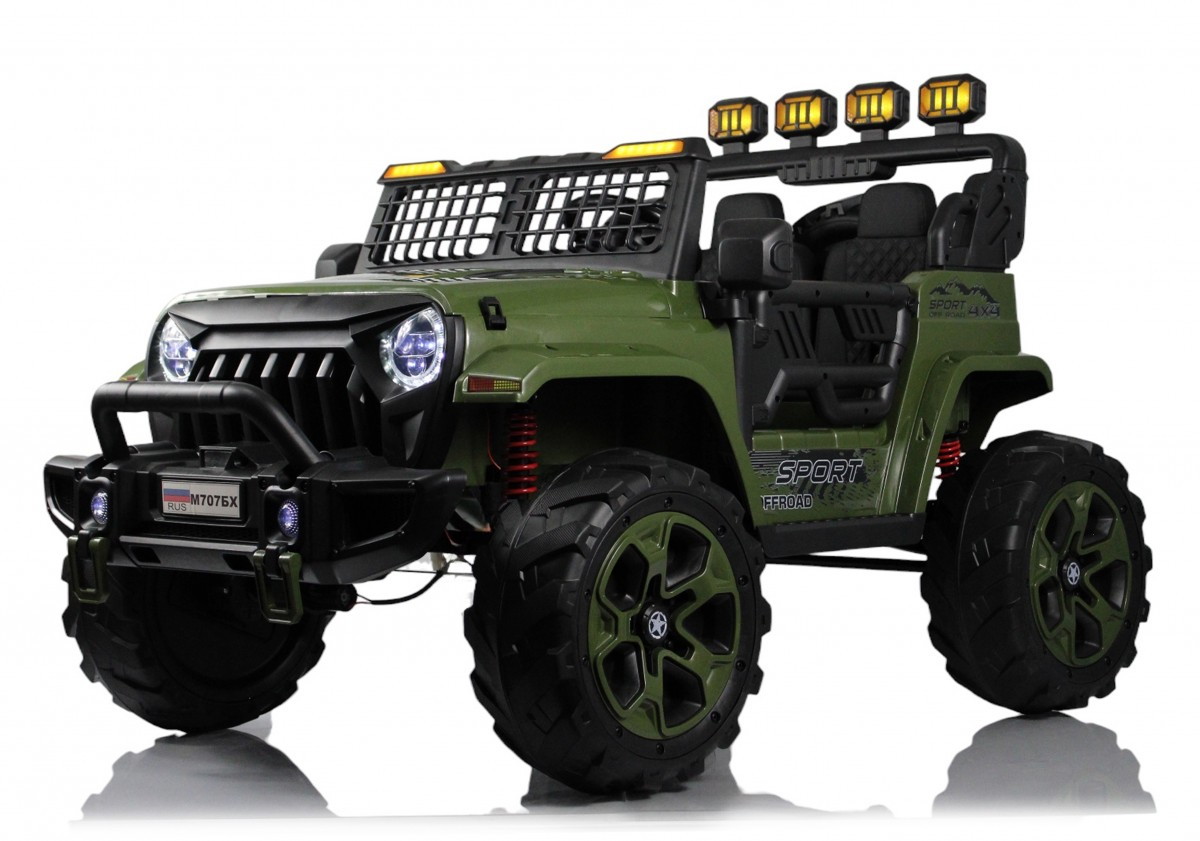 Детский электромобиль RiverToys М707БХ М707БХ-GREEN зеленый