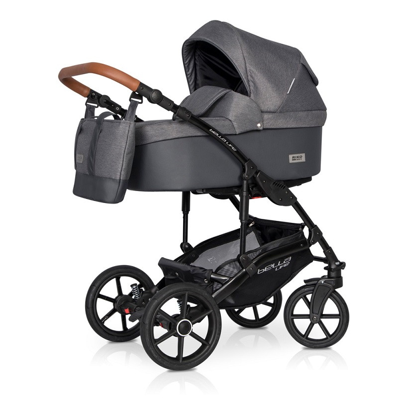 Детская коляска Riko Basic Bella Life 3 в 1 06 Anthracite