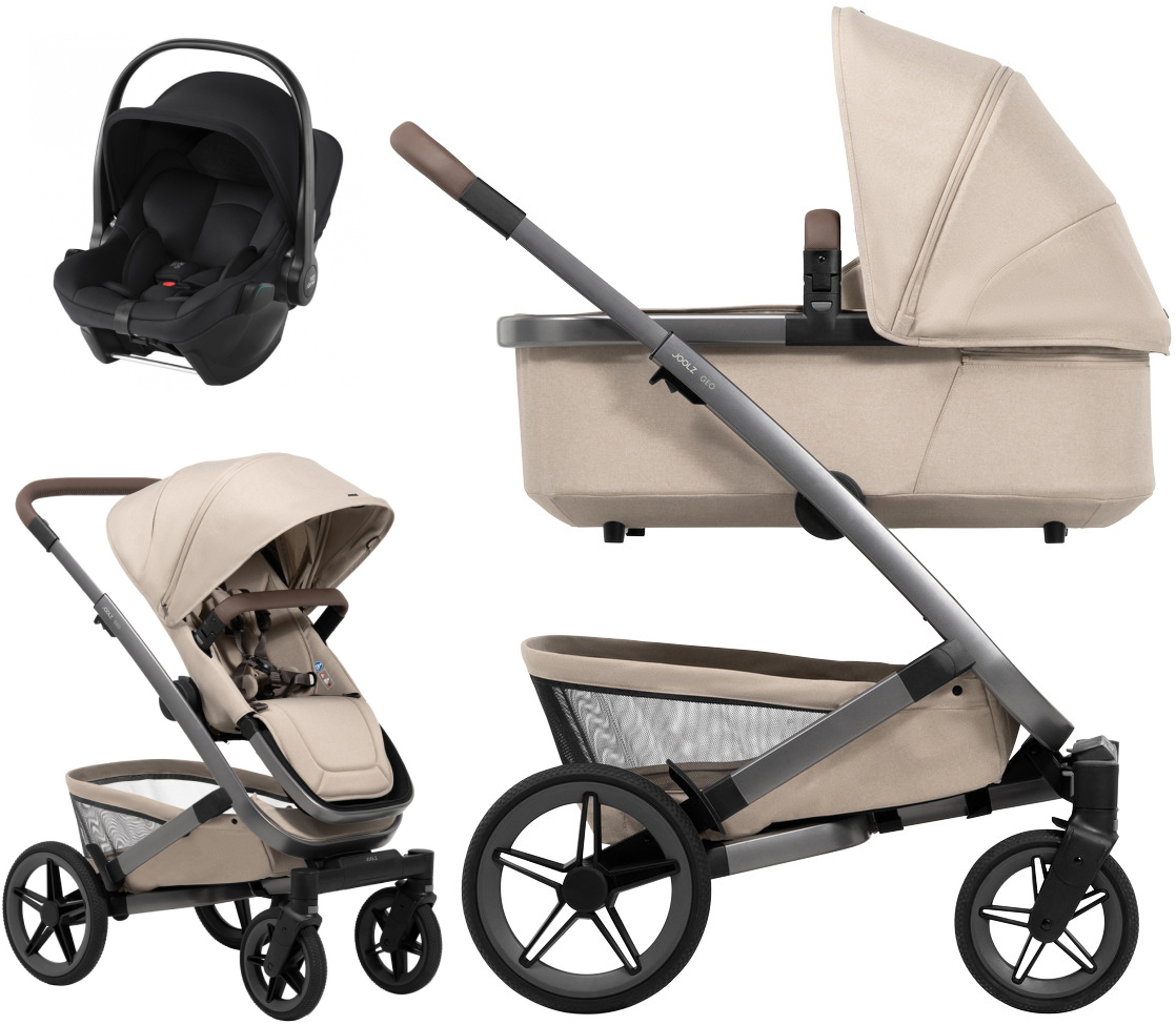 Детская коляска 3 в 1 Joolz Geo5 и автокресло Baby-Safe Core Space Black без адаптеров Sandy Taupe