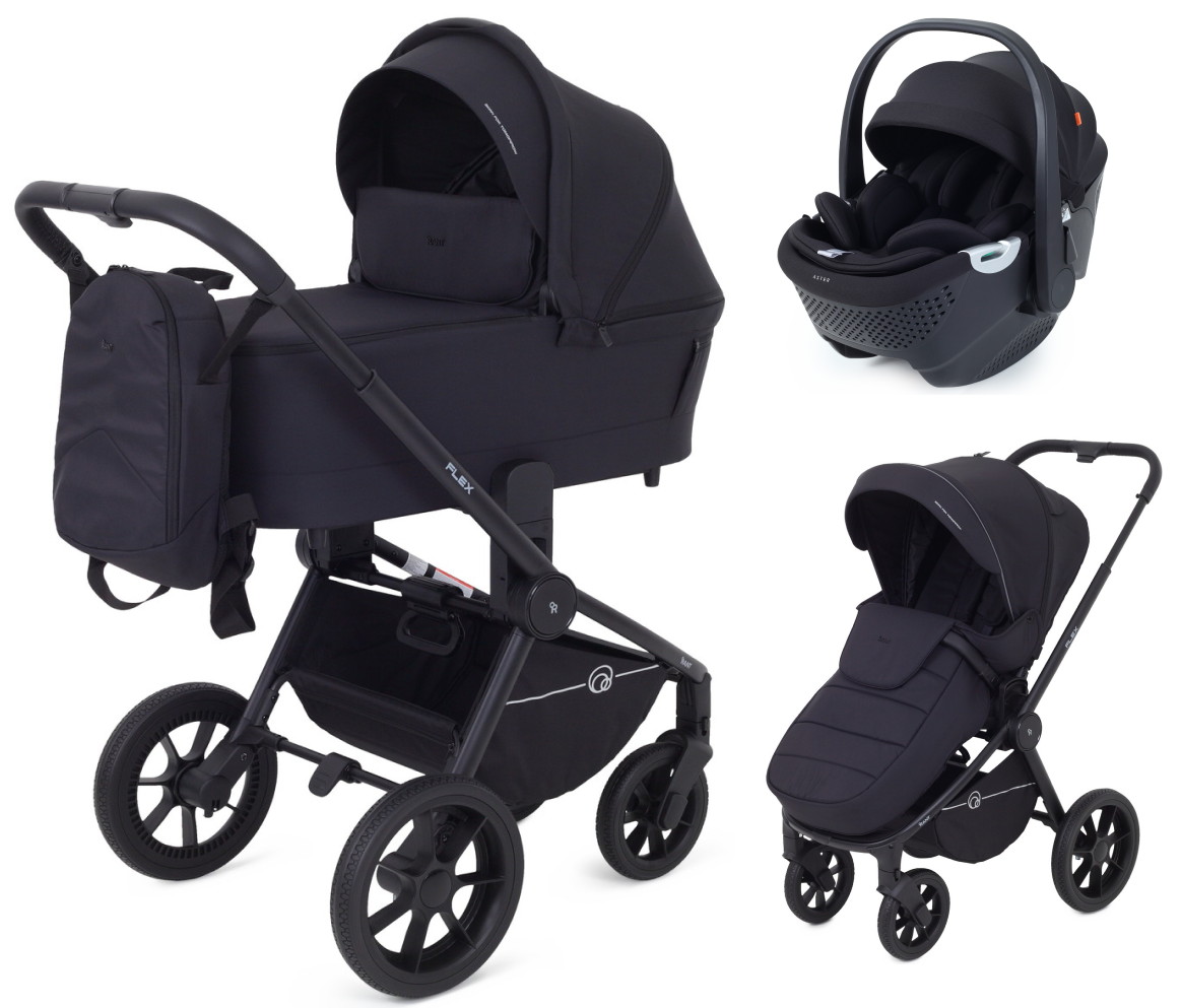 Детская коляска Rant Flex 3 в 1 RA076 с автокреслом Aster Zero Black Black