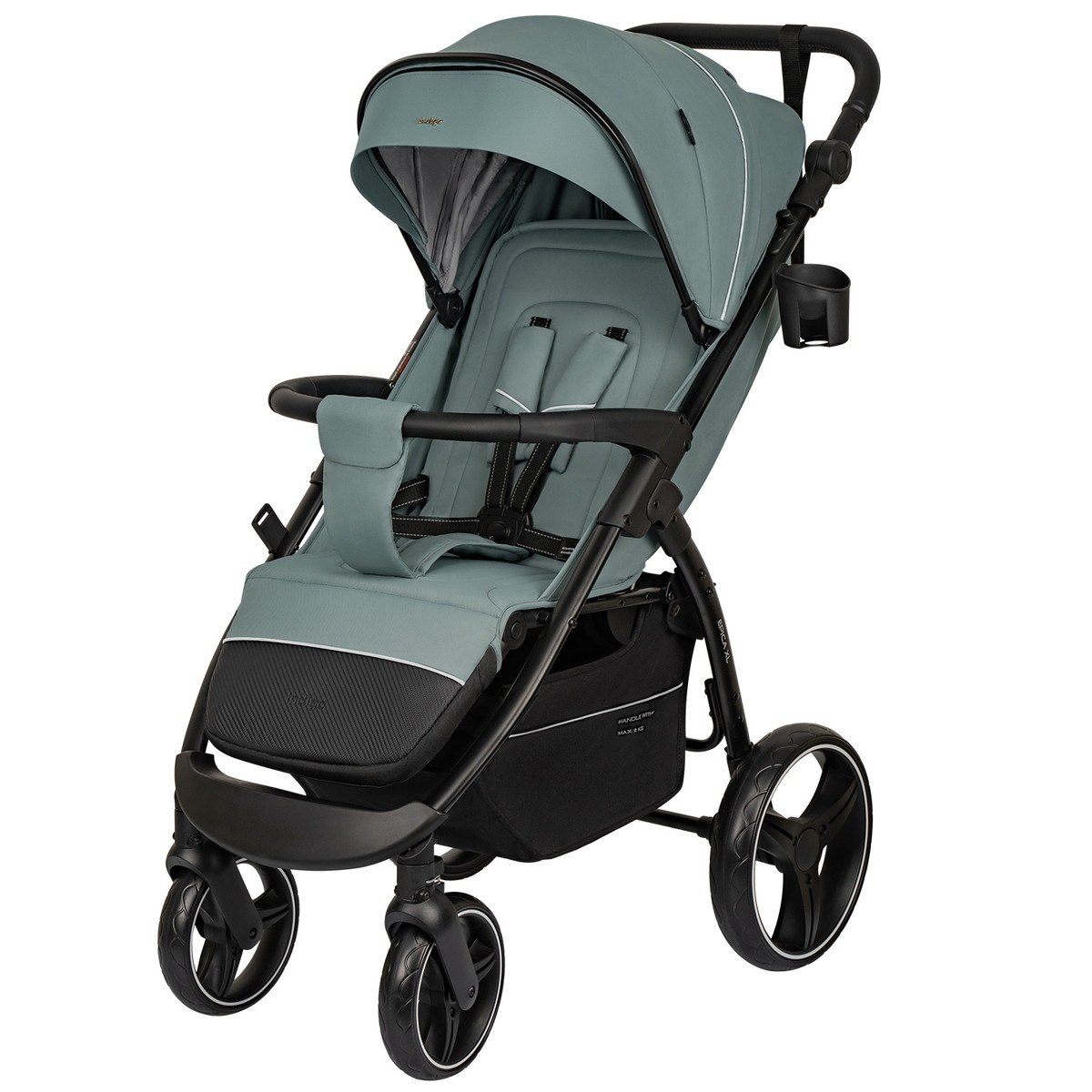 Детская прогулочная коляска Indigo Epica XL 2025 зеленый-серый
