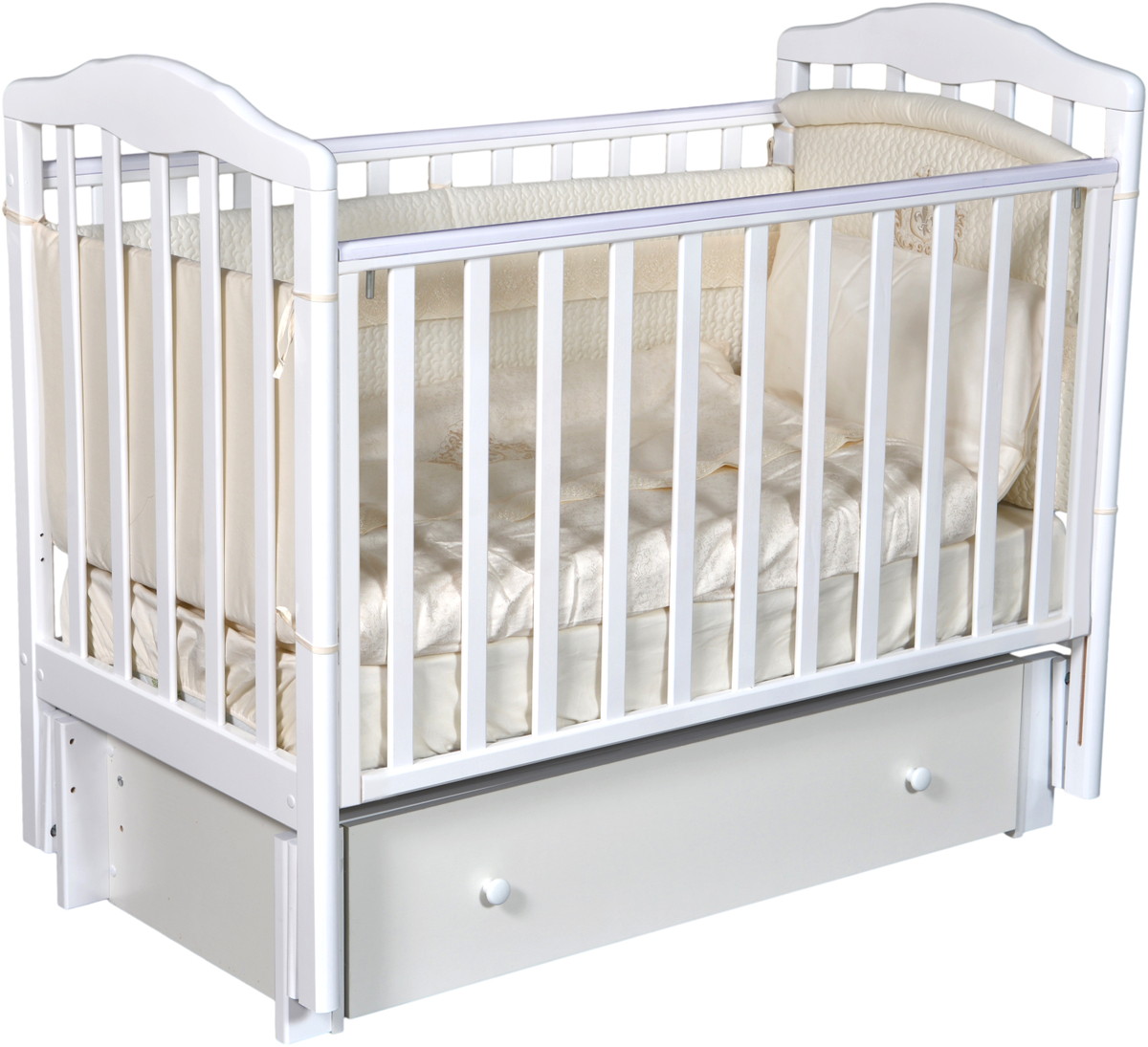 Детская кроватка ByTwinz Daniella 3 универсальный маятник белый