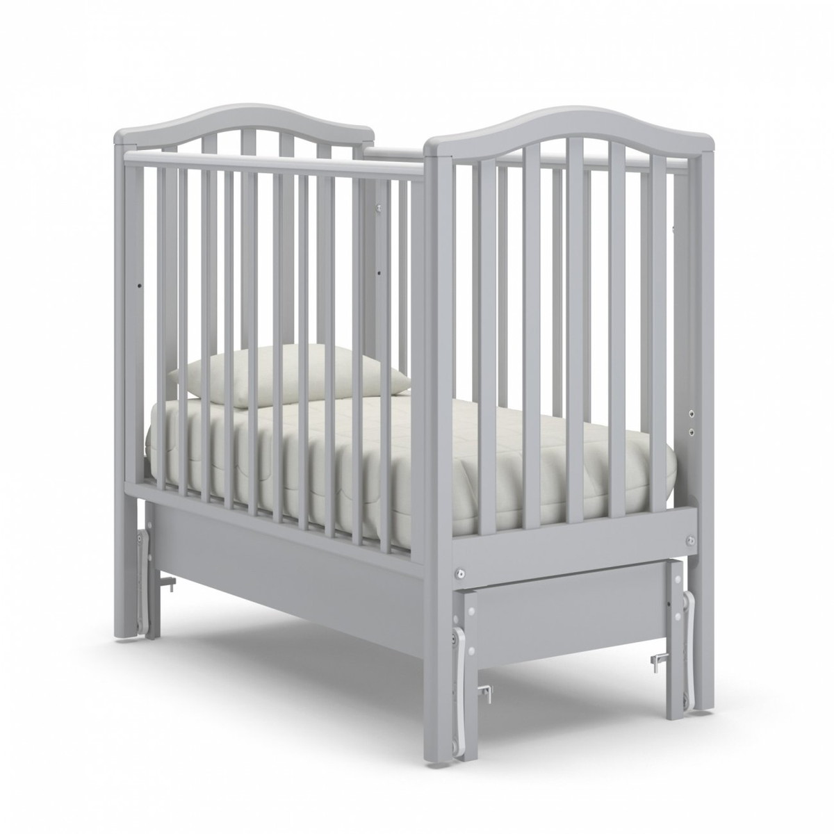 Детская кроватка Гандылян Джоли (прод.маятник)ПМ 100x50 см белая ночь