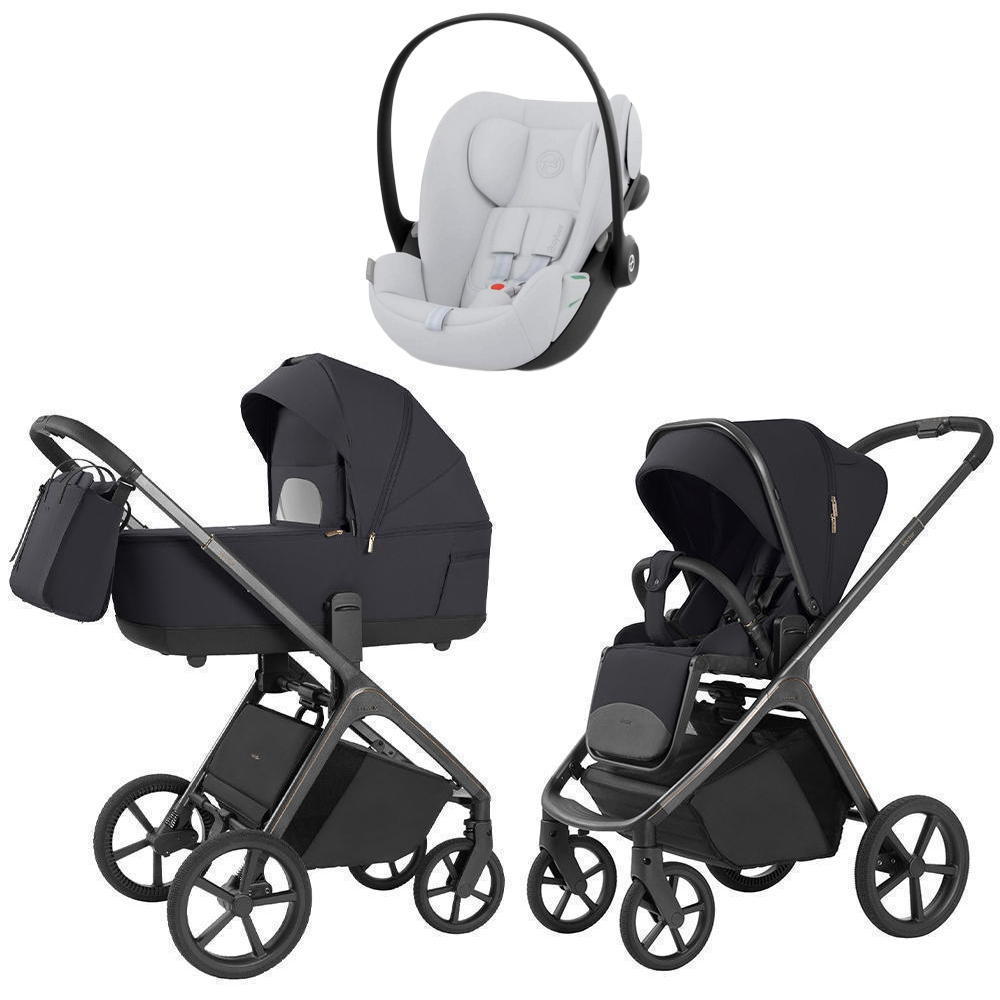 Коляска Carrello Vector 2025 CRL-6551 и автокресло Cybex Cloud G i-Size Fog Grey 3 в 1 Shadow Black