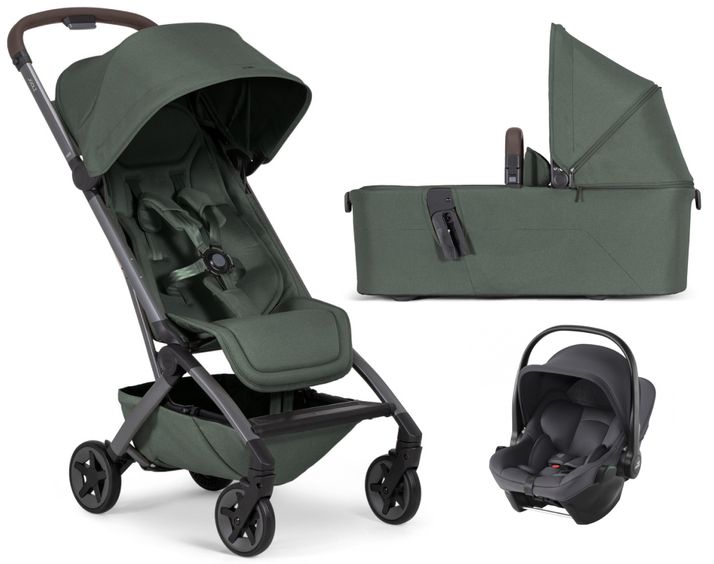 Коляска 2 в 1 Joolz Aer 2 и автокресло Baby-Safe Core Midnight Grey Forest green