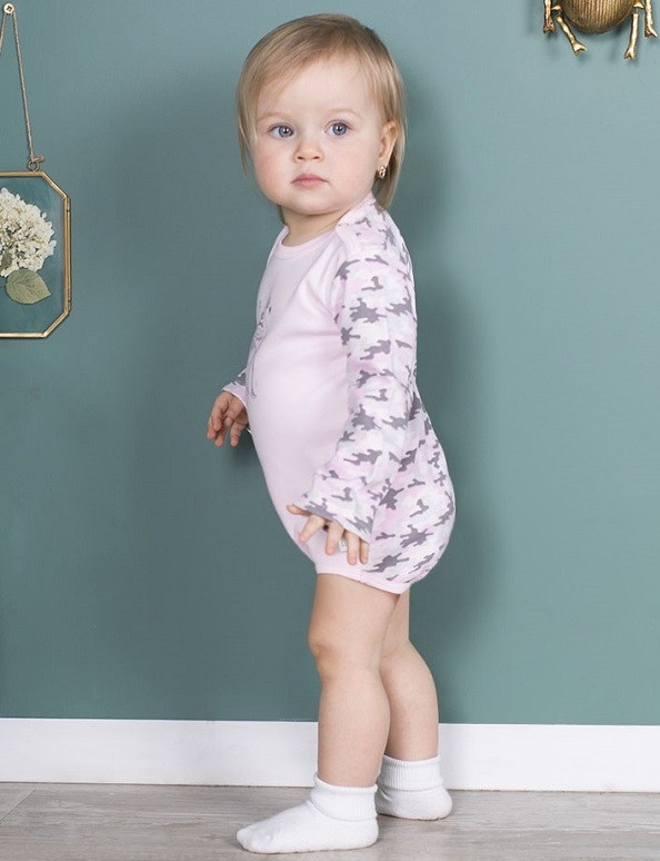 Боди с рукавами Сонный Гномик Флэмми розовый 56