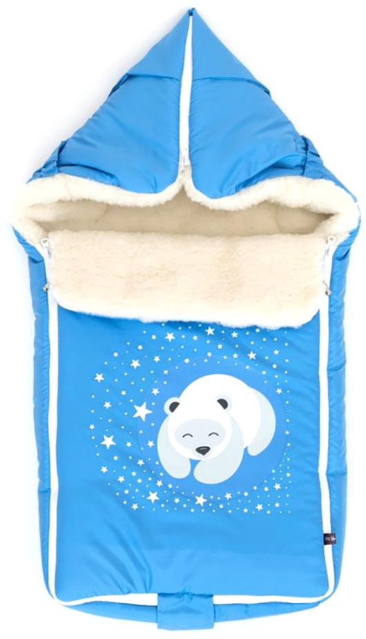 Детский конверт меховой Mr Sandman Bear Голубой