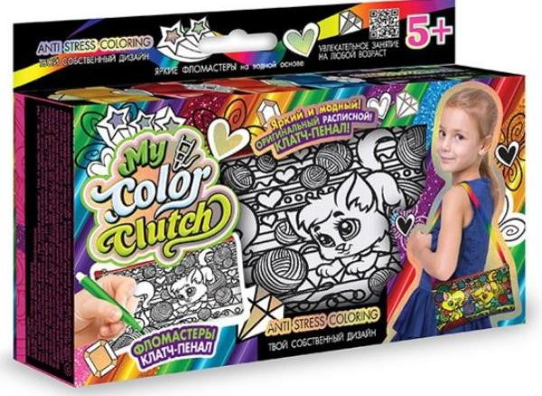 Детский набор креативного творчества Данко-Тойс My Color Clutch Кошки и клубочки -раскраска фломастерами 322696