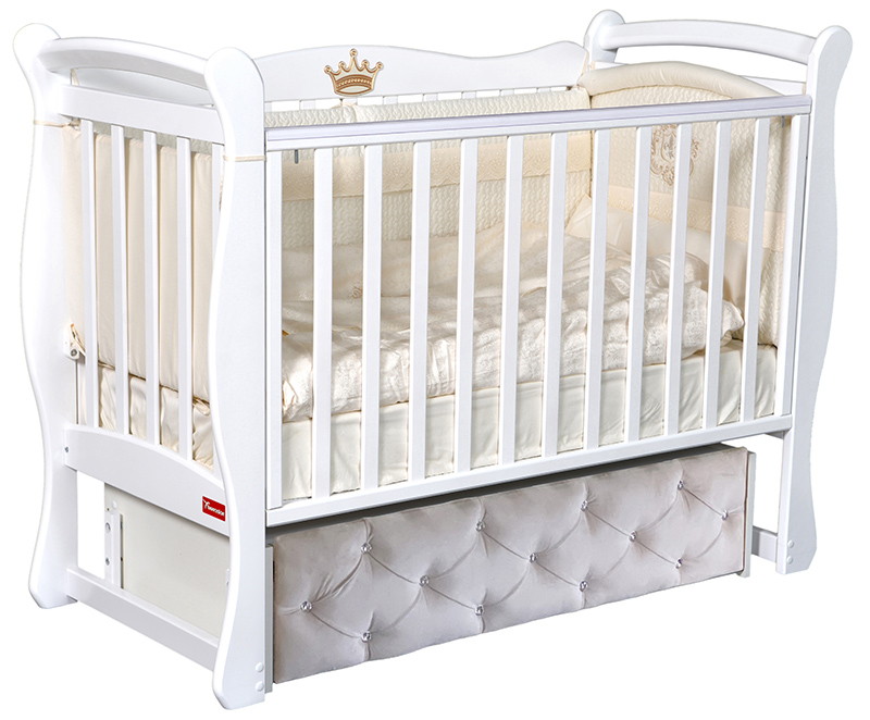 Детская кроватка Francesca Andrea Premium с маятником белый